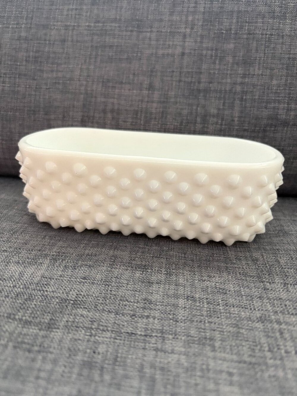 Fenton Milkglass Planter Hobnail